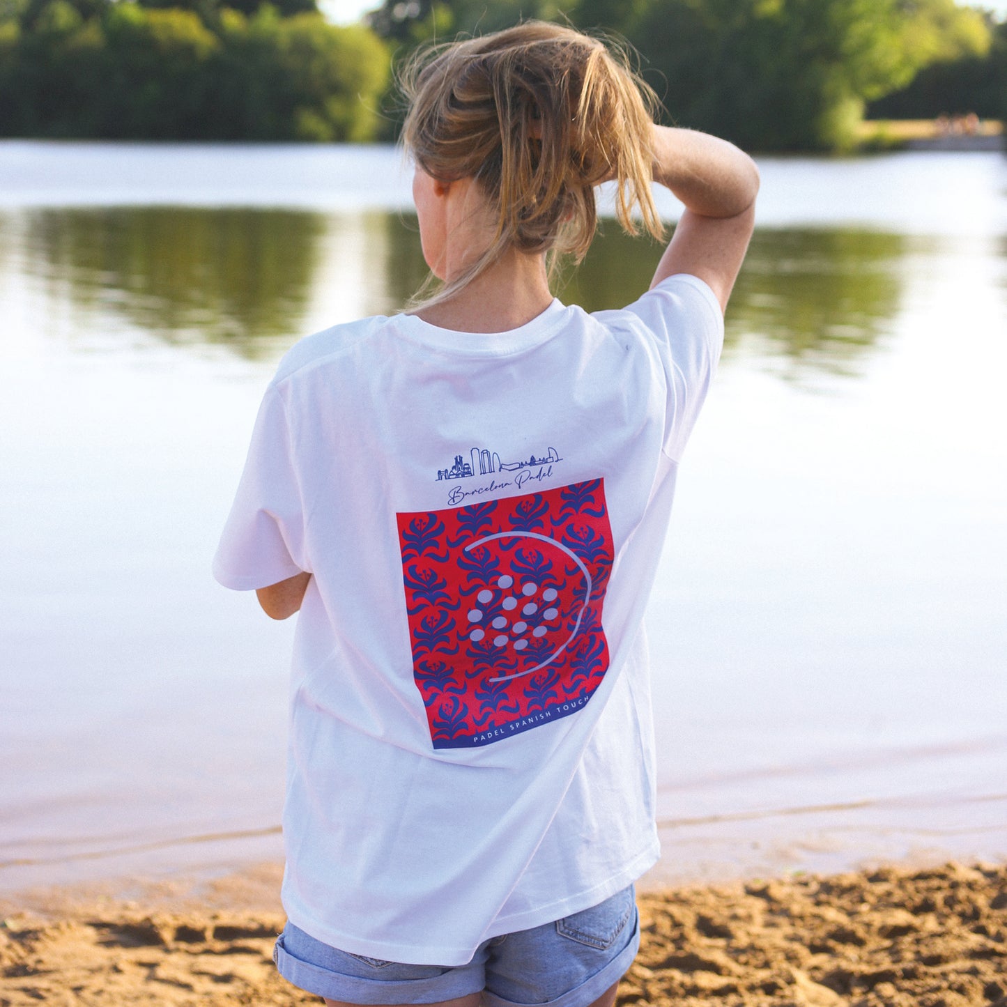 T-shirt BIO PADEL BARCELONA SPANISH - Blanc