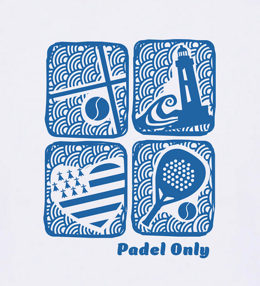 T-shirt BIO PADEL BRETON - Blanc