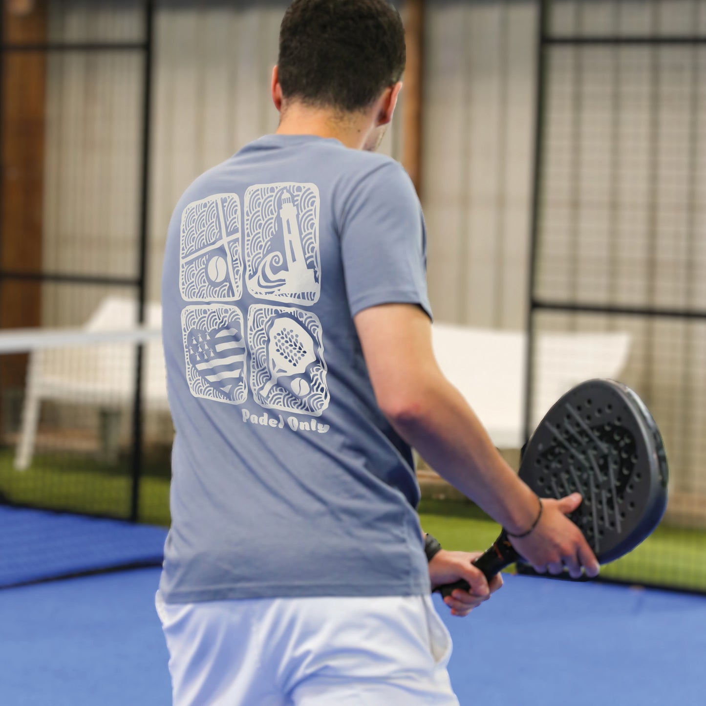 T-shirt BIO PADEL BRETON - Mineral grey