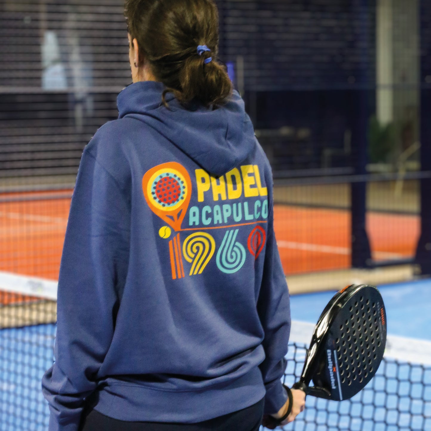 Sweat-shirt à capuche PADEL ACAPULCO Deep Blue - SWC2503