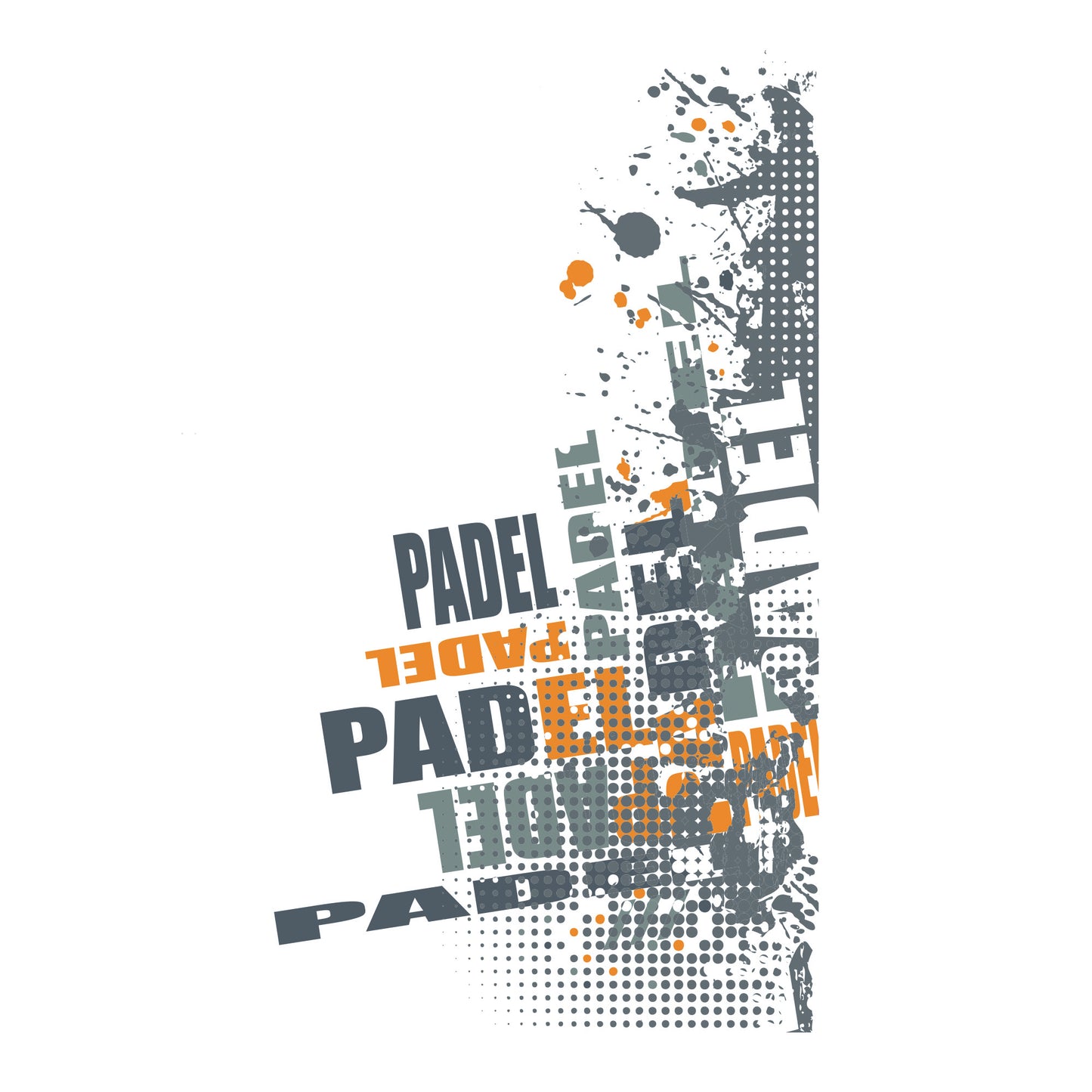 T-shirt technique PADEL - PERFORM TCH2602 - Noir/Orange