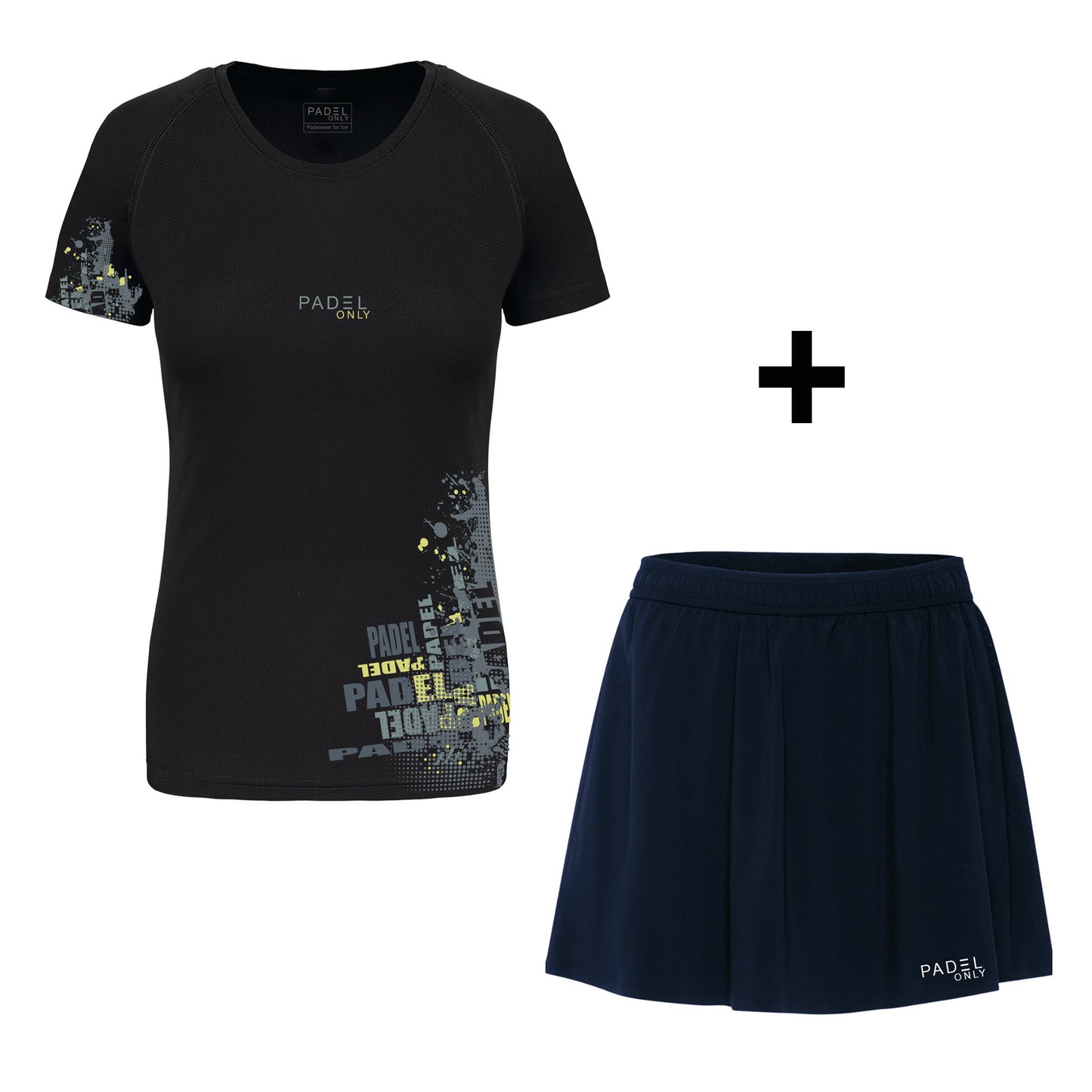 PACK MAILLOT & JUPE SHORTY - NOIR