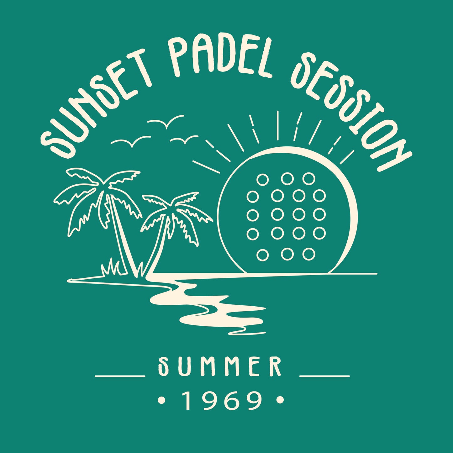 T-shirt SUNSET PADEL SUMMER homme