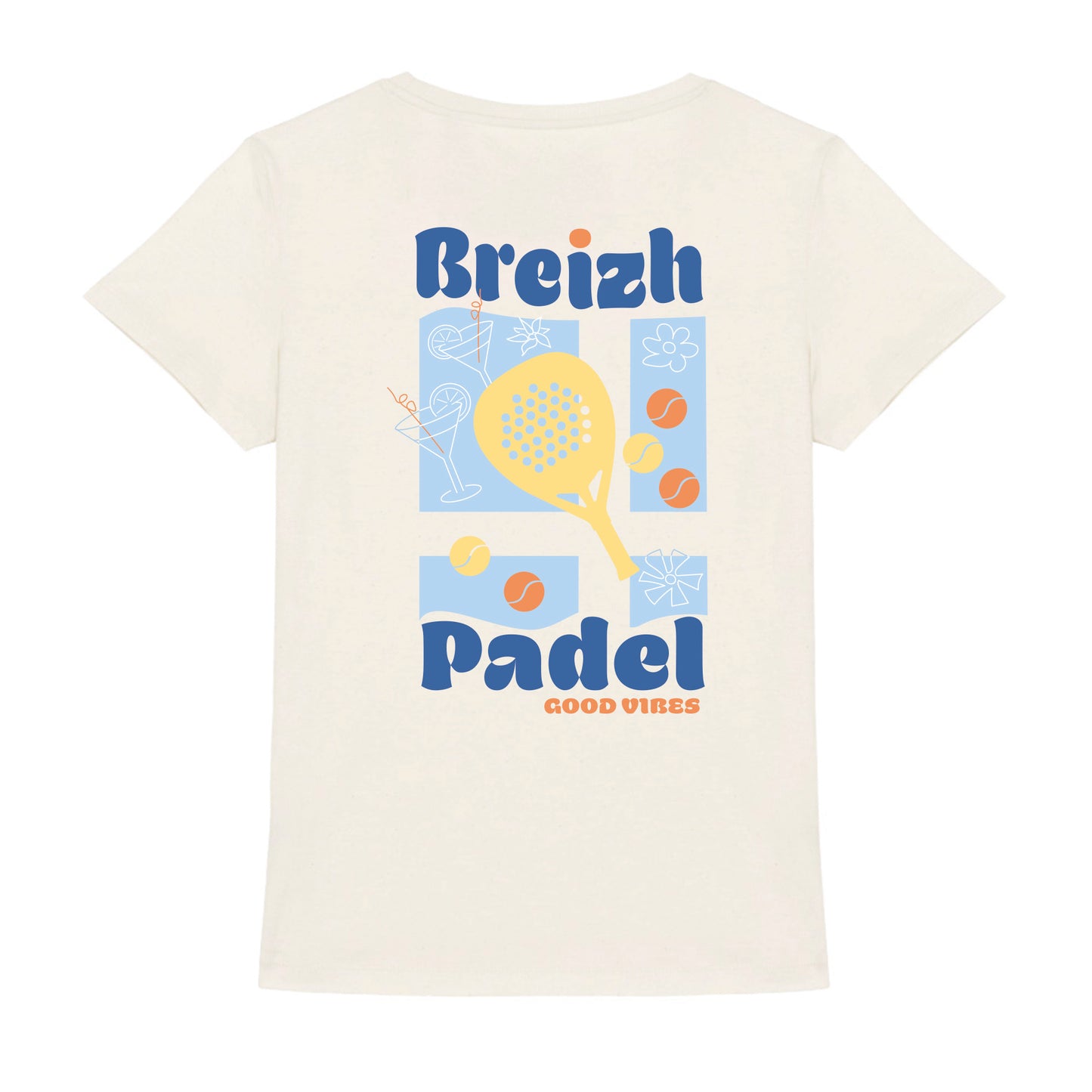 T-shirt BIO BREIZH PADEL F - ECRU