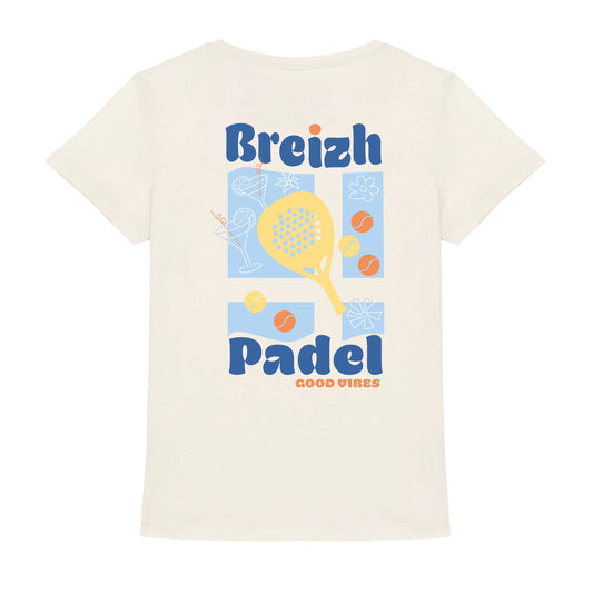 T-shirt BIO BREIZH PADEL F - ECRU