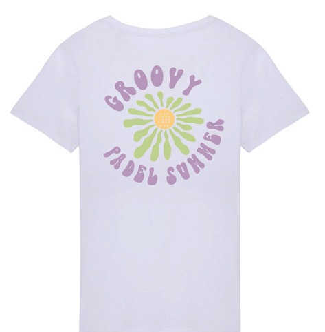 T-shirt BIO GROOVY PADEL - Blanc