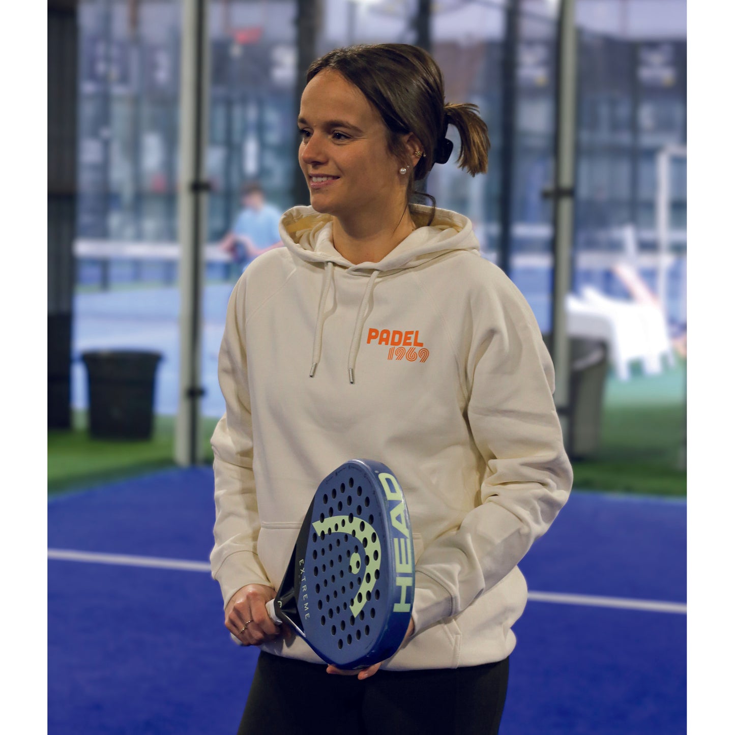 Sweat-shirt à capuche PADEL ACAPULCO Ecru - SWC2506