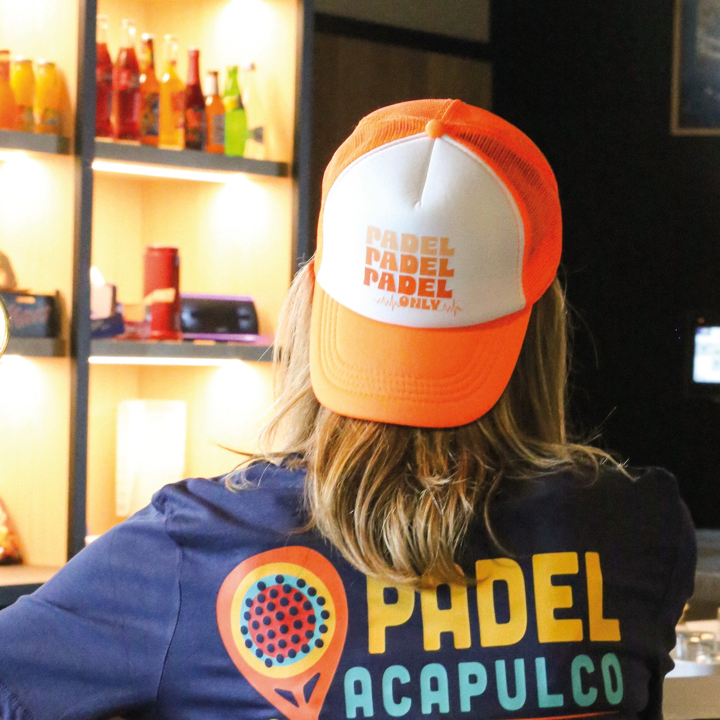 Casquette trucker - Blanc Orange