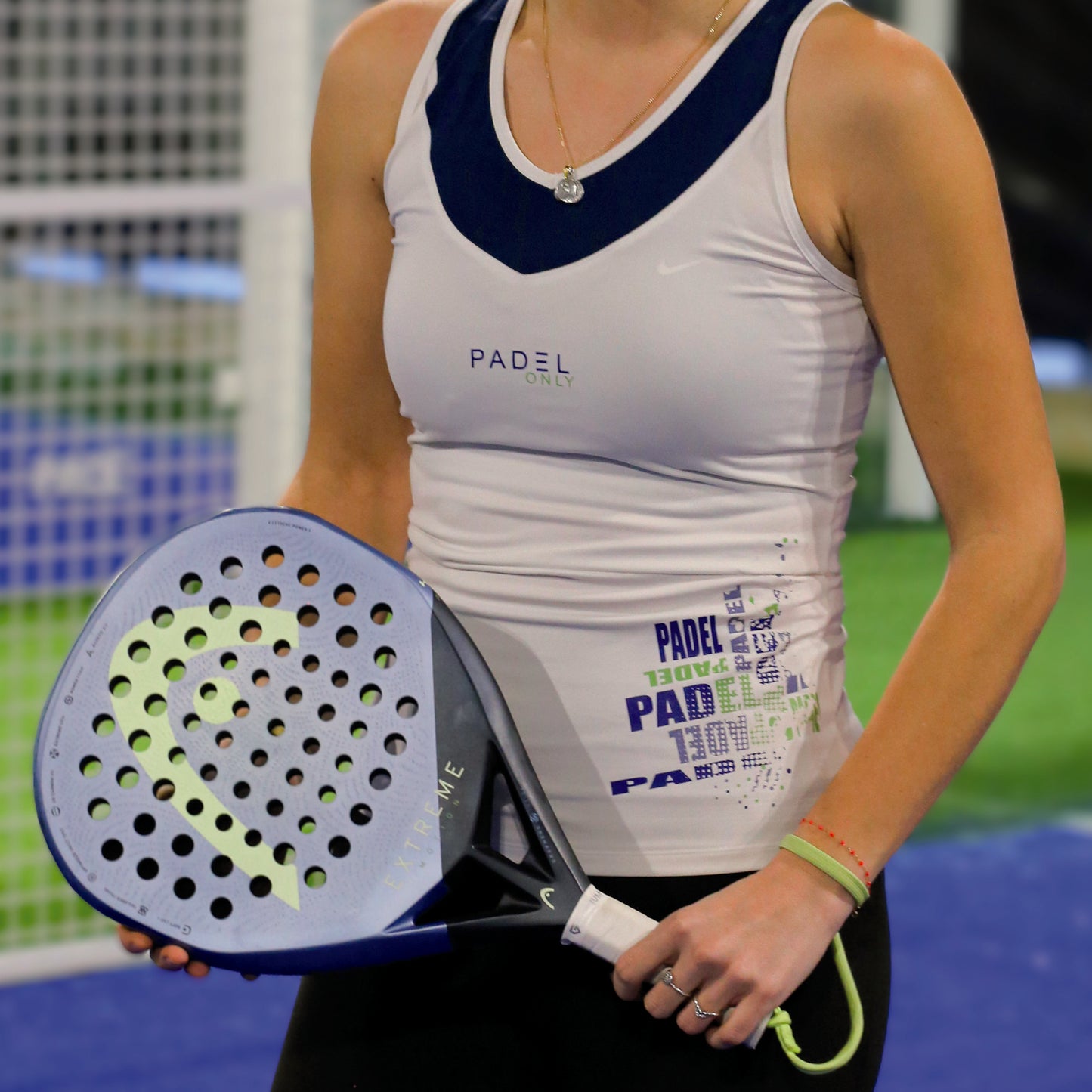 Débardeur technique bicolore PADEL PERFORM - Blanc/Navy - TCF2601