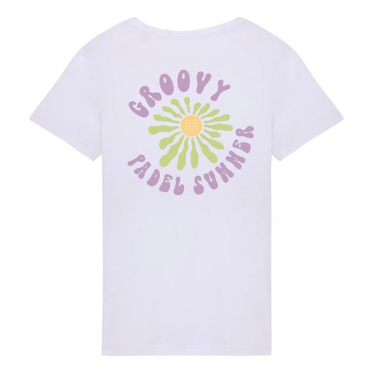 T-shirt BIO GROOVY PADEL F - Blanc