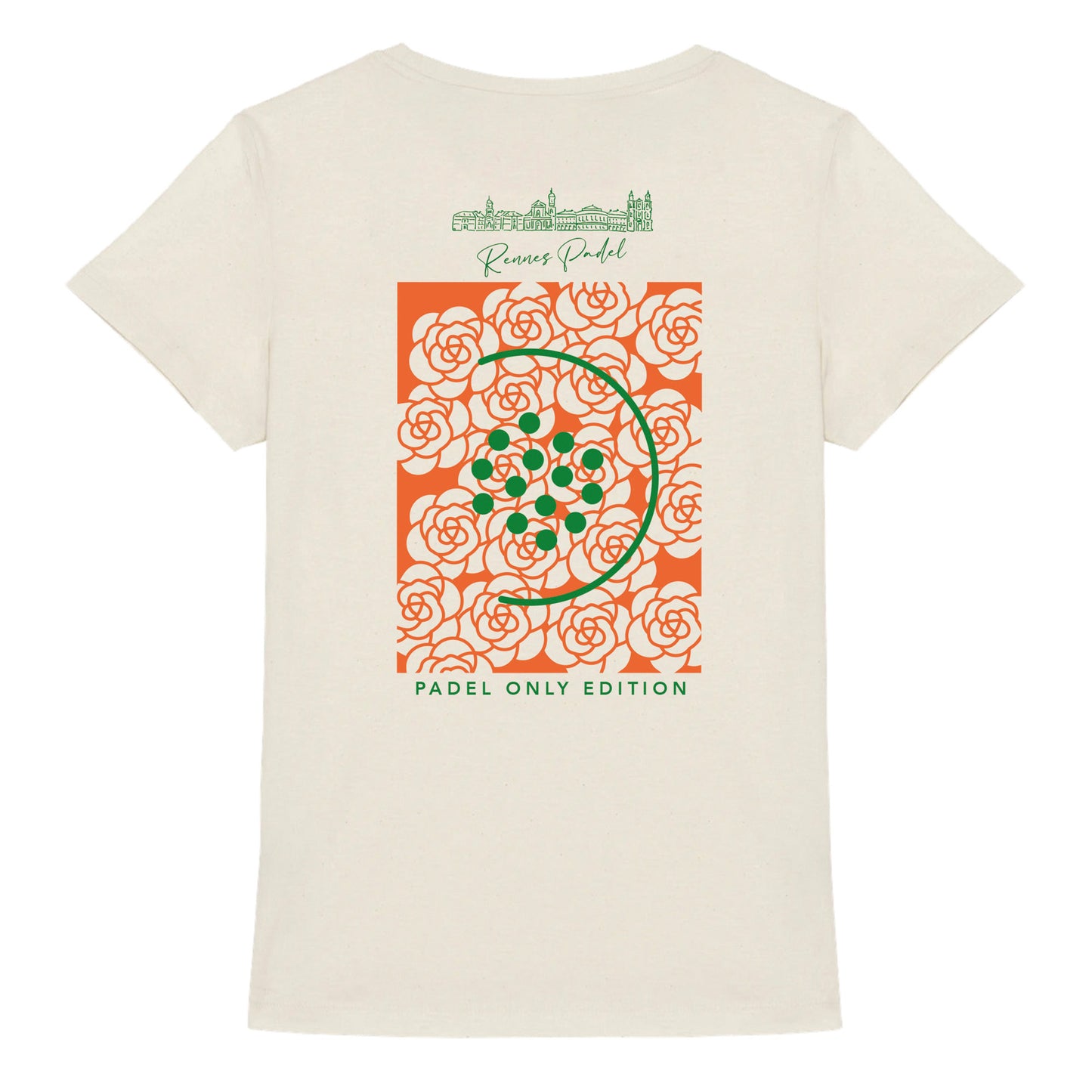 T-shirt BIO RENNES PADEL Femme - Ecru