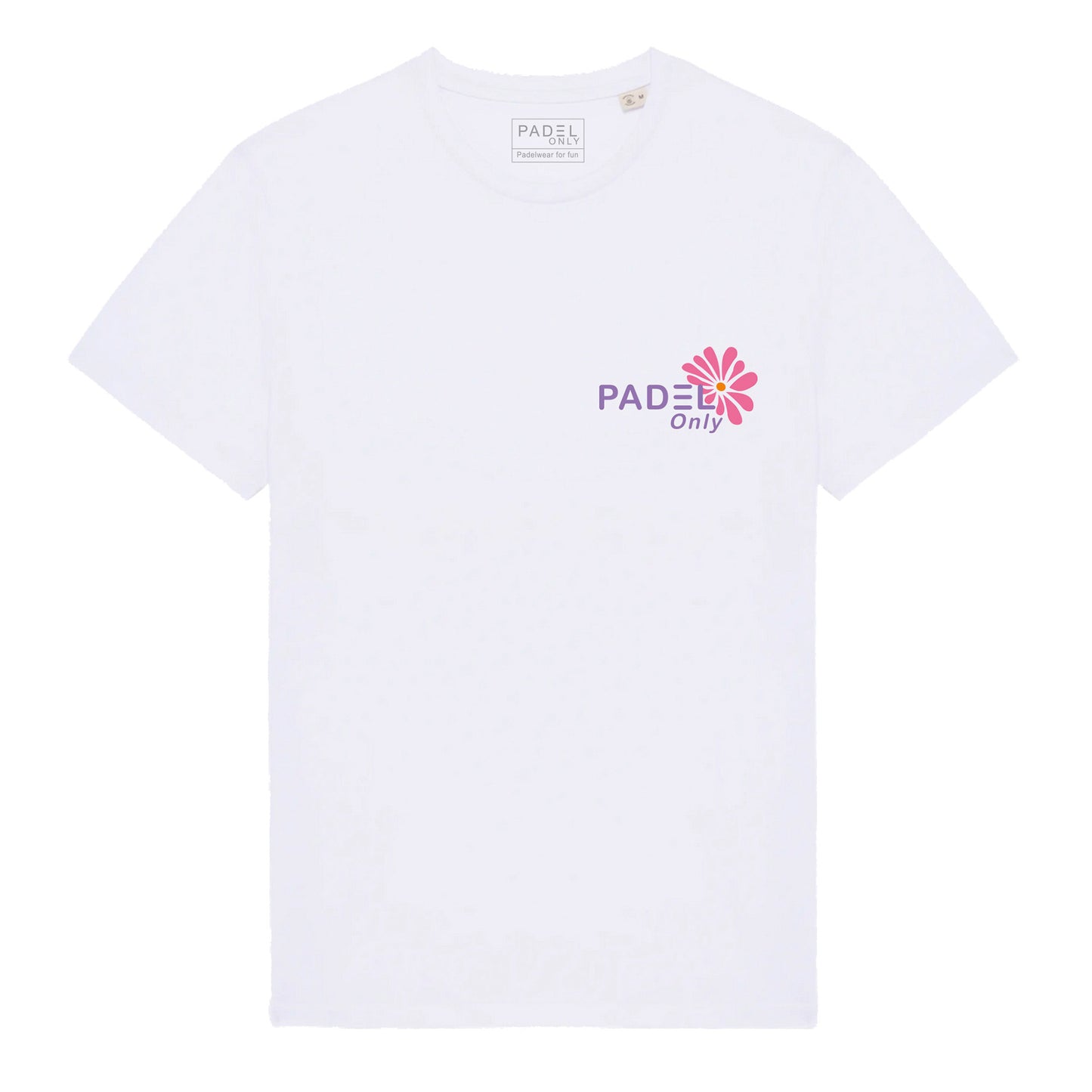 T-shirt BIO PADEL ONLY FLEURS Femme - BLANC
