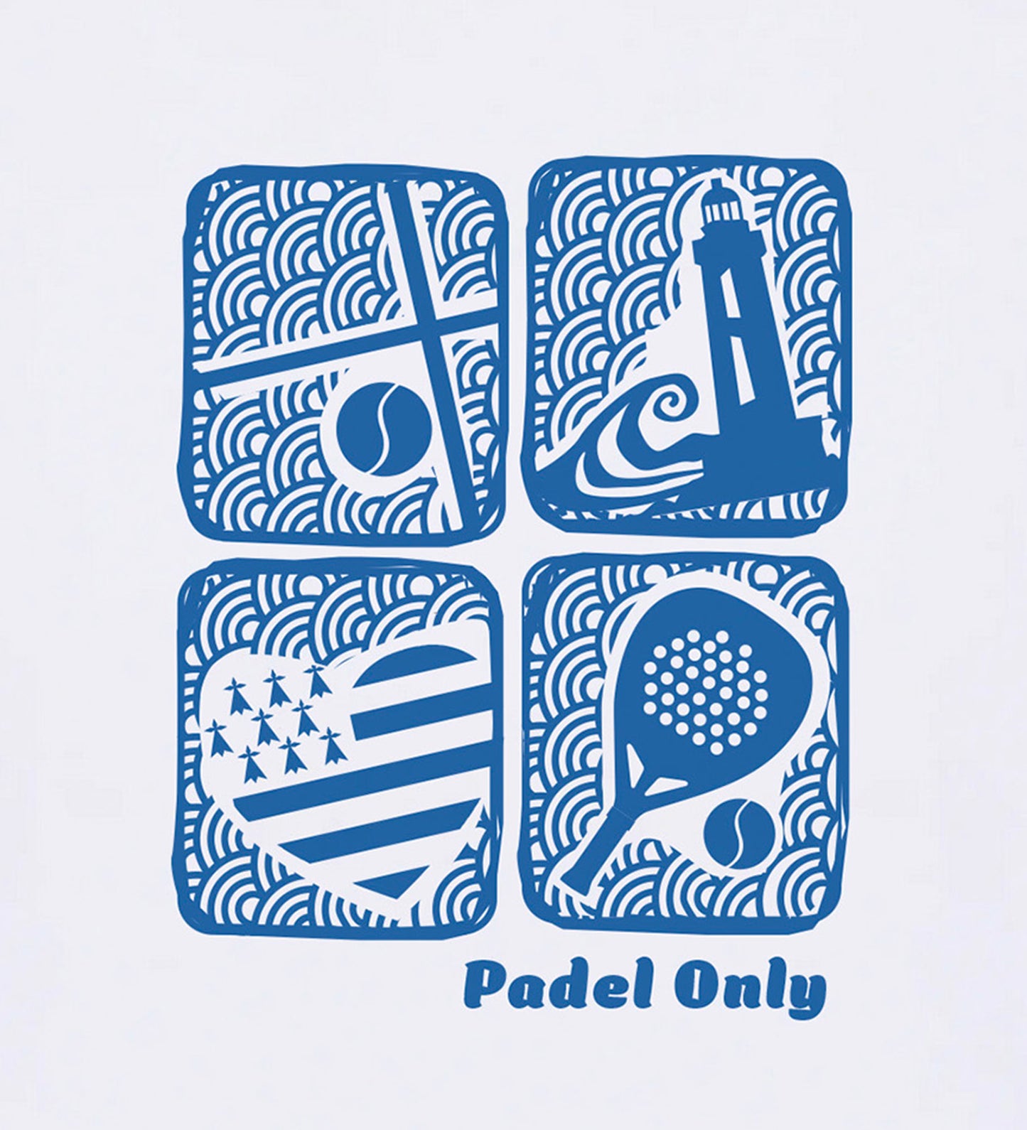 T-shirt BIO PADEL BRETON - Blanc