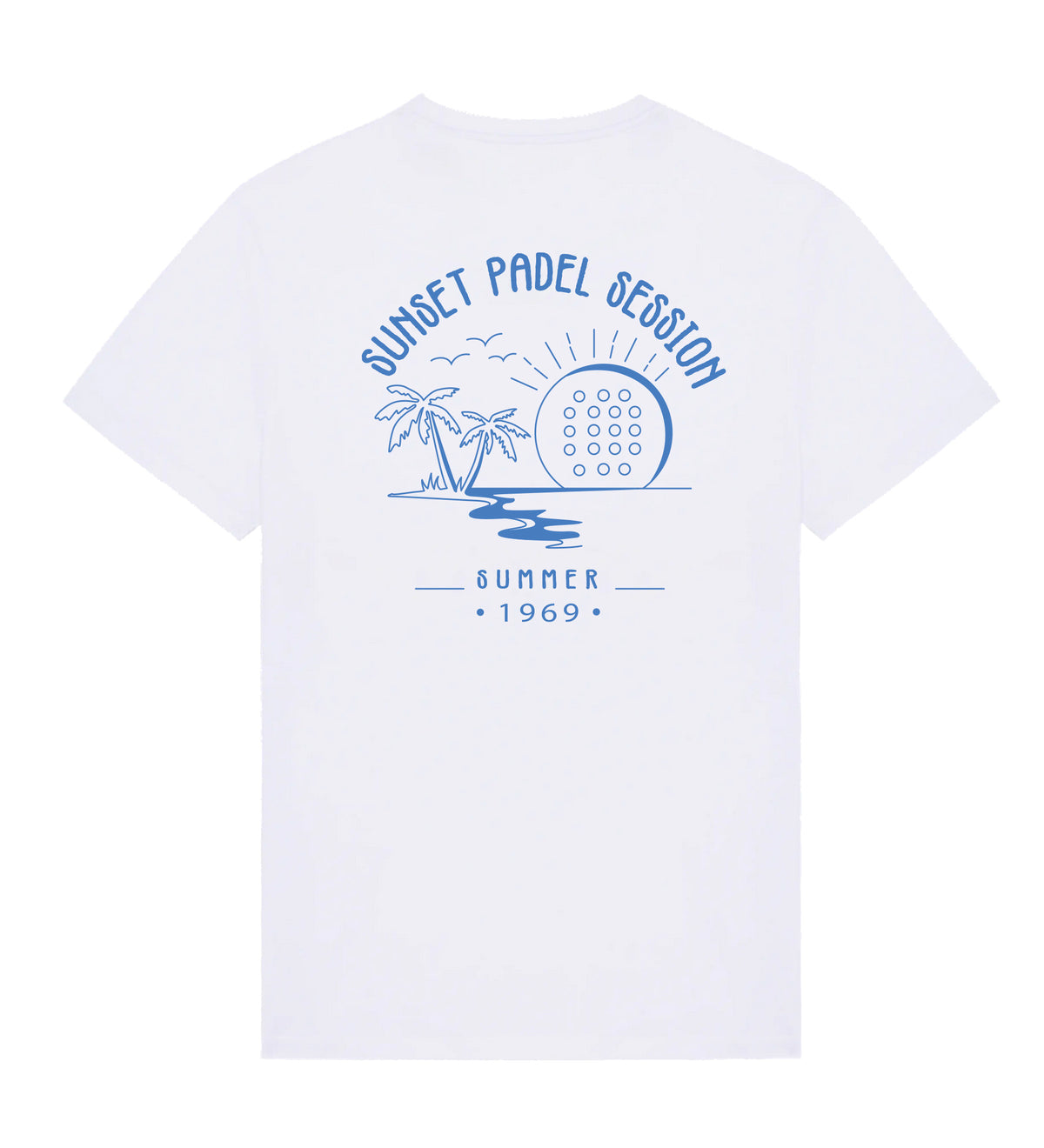 T-shirt BIO SUNSET PADEL SUMMER - Blanc