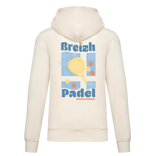 Sweat-shirt à capuche BREIZH PADEL - COCONUT MILK