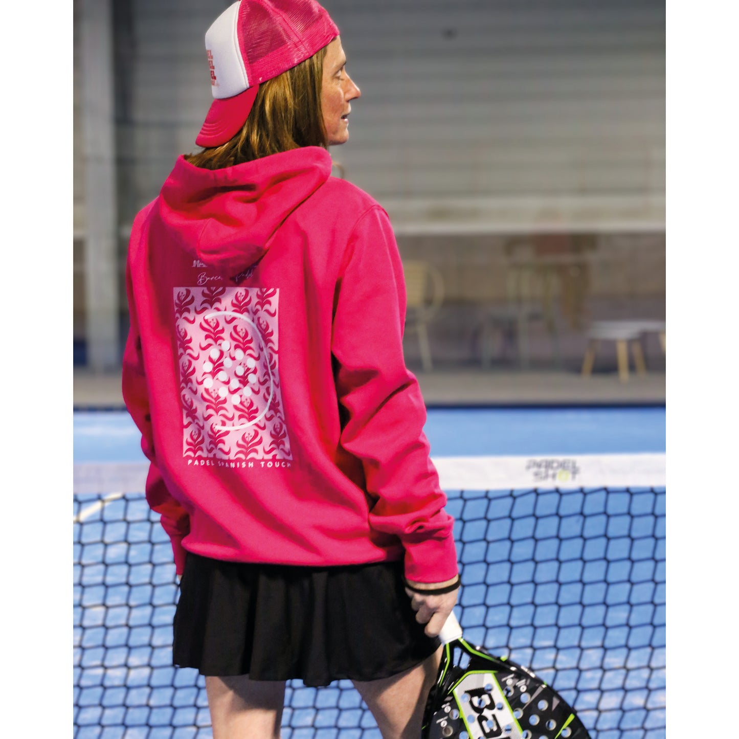 Sweat-shirt à capuche BARCELONA PADEL Fushia - SWC2504