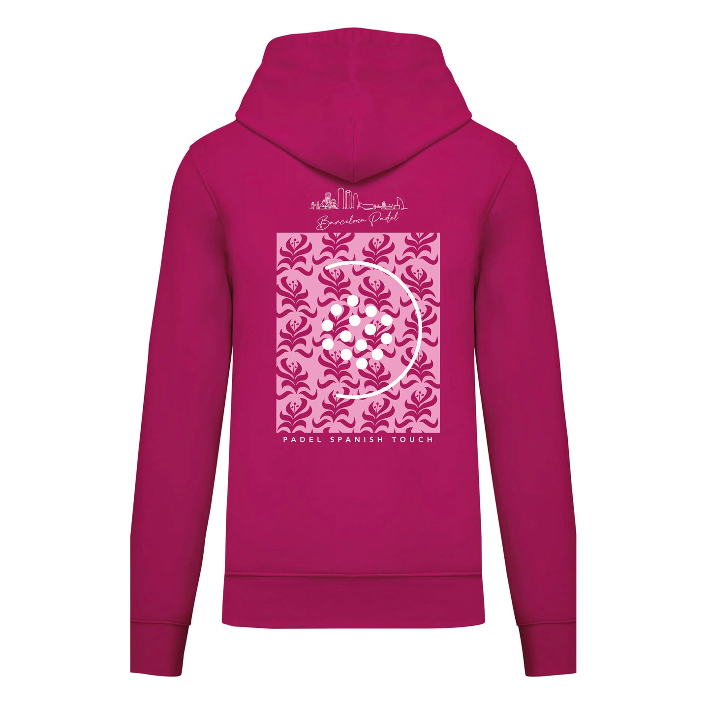 Sweat-shirt à capuche BARCELONA PADEL Fushia - SWC2504
