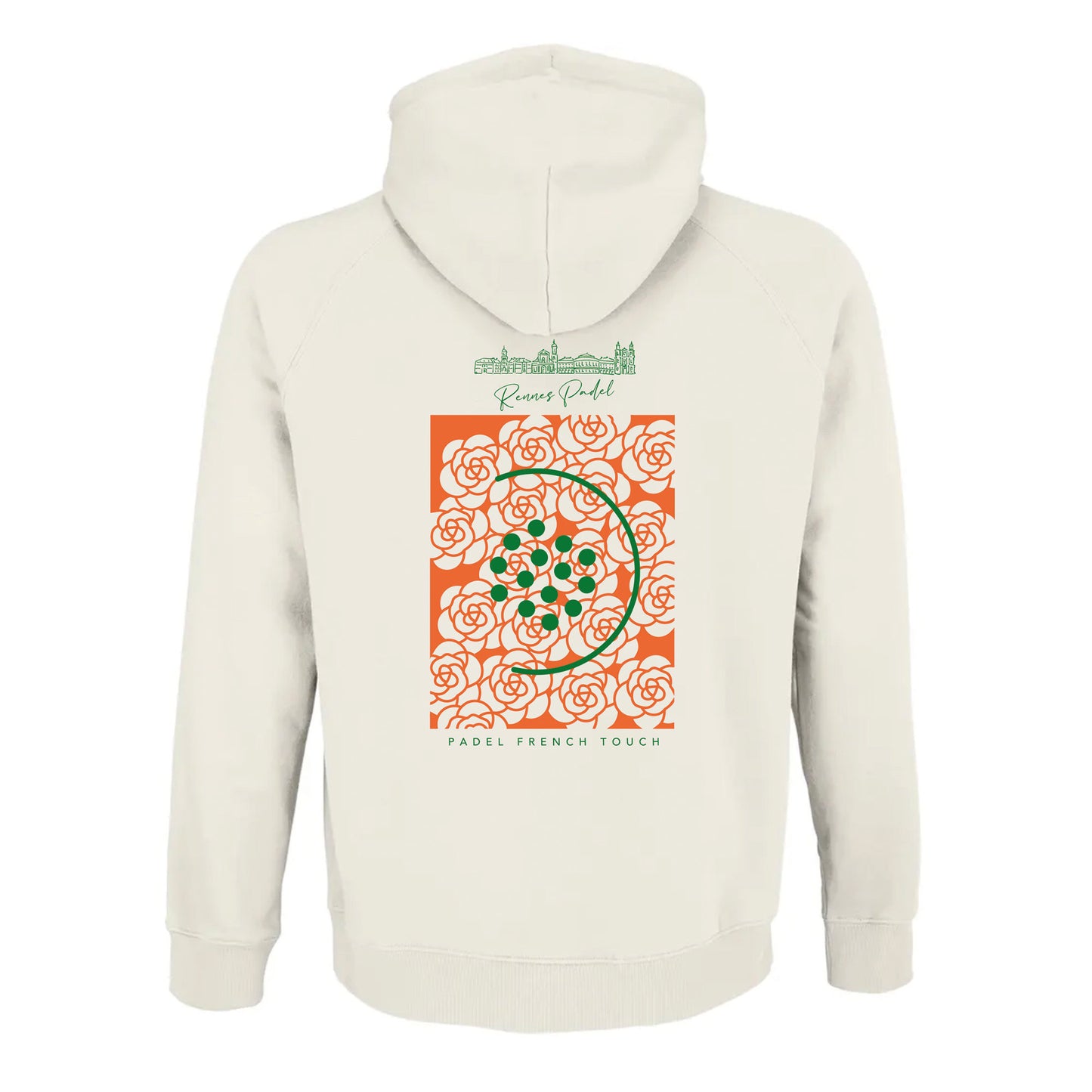 Sweat-shirt à capuche RENNES PADEL Ecru - SWC2505