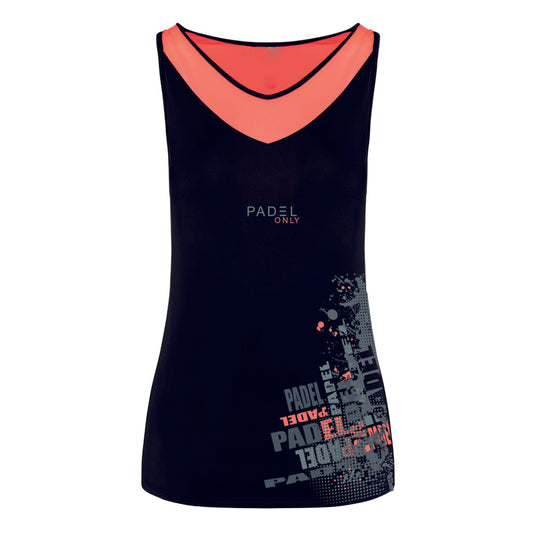 T-shirt technique bicolore PADEL - PERFORM TCF2604 - Noir/Rose